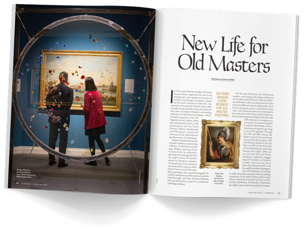 Art & Object Magazine spread on New Life for Old Masters